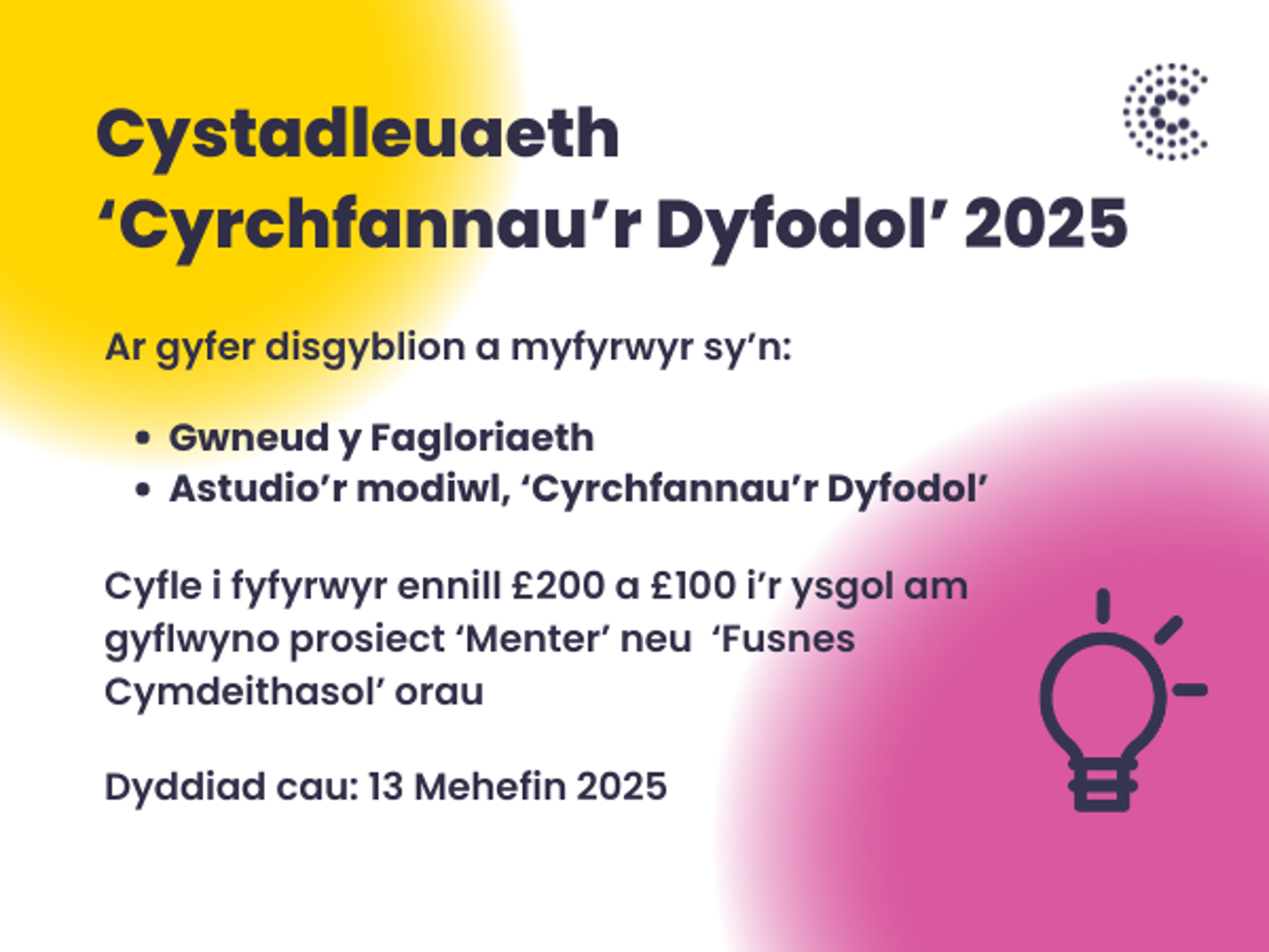 Poster cyrchfannau'r dyfodol
