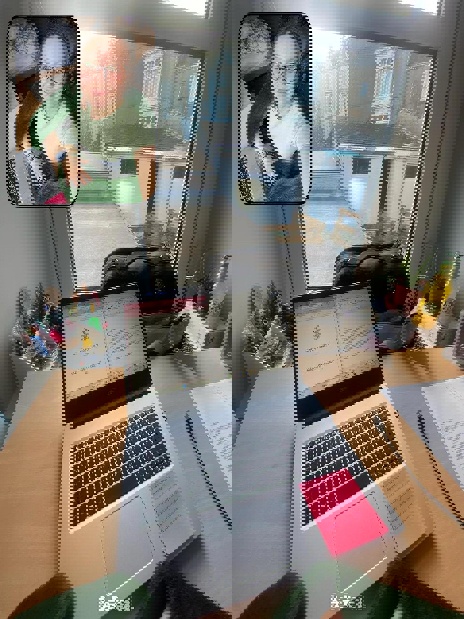 student on screen with laptop